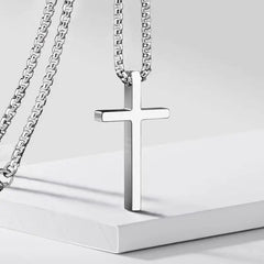 Fashion Titanium Steel Smooth Cross Men's