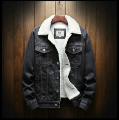 Black Winter Denim Jacket